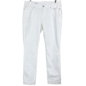 Ann Taylor  Ivory Modern Fit Low Rise Sculpted Pocket Skinny Jeans Size 6